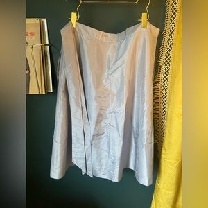 Silver Silky Structured Skirt